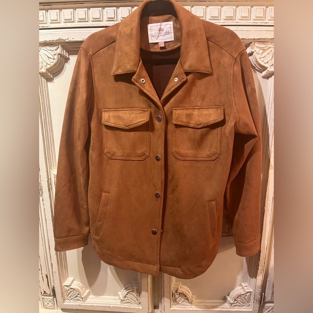 1 Sunset Lane Faux Suede Jacket